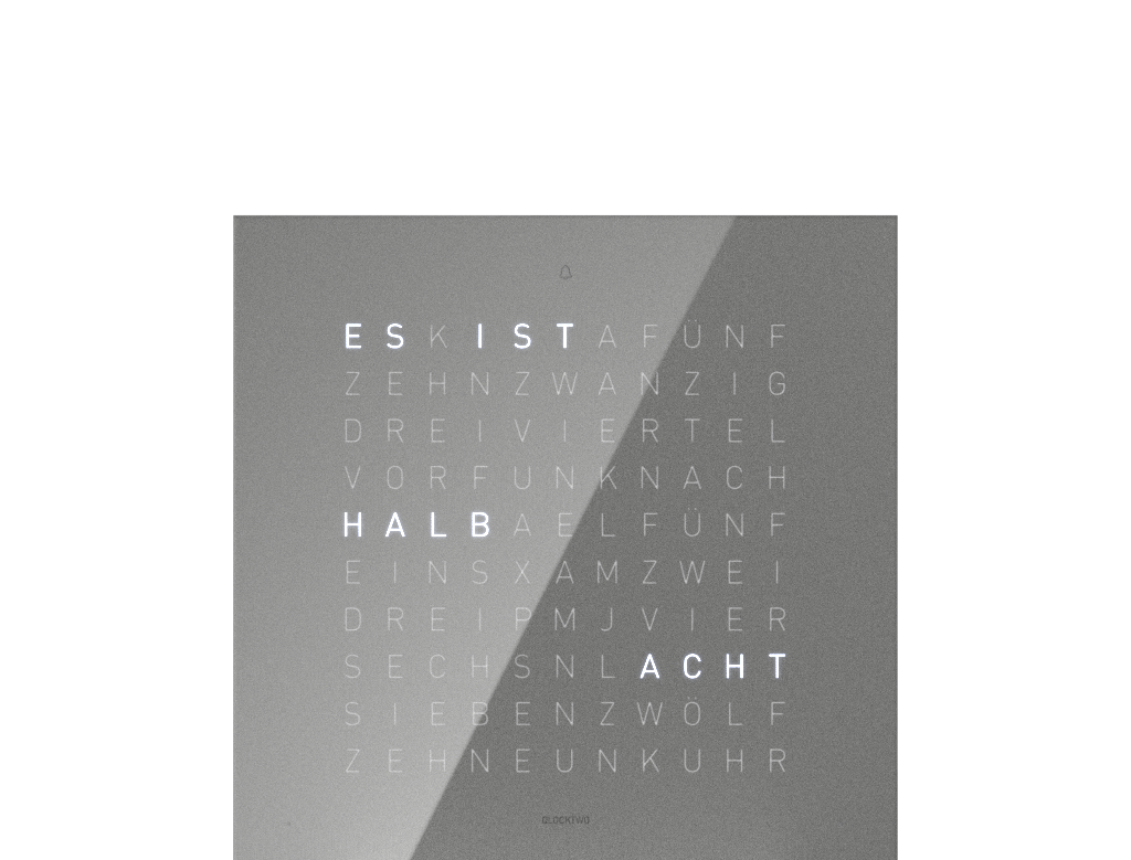 Voorpagina voor Earth 13.5 Tafelklok Duits QLOCKTWO