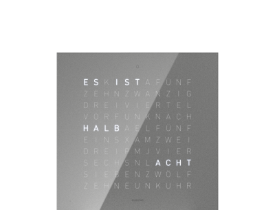 Voorpagina voor Earth 13.5 Tafelklok Duits QLOCKTWO