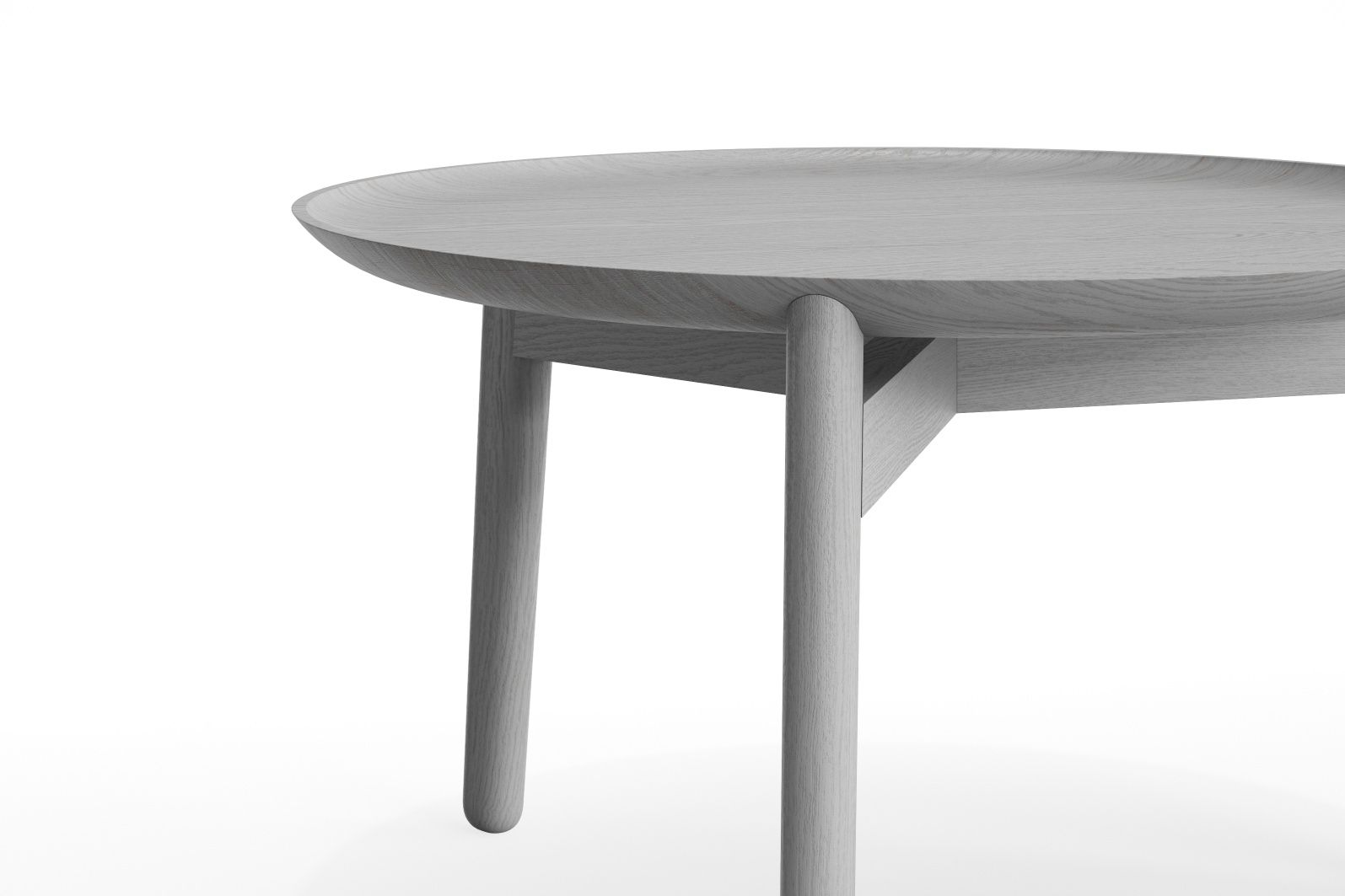 Detailaufnahme des Plaisir 2 Beistelltisches von Zeitraum, gefertigt aus hellem Holz, modernes Design für Wohnzimmer.