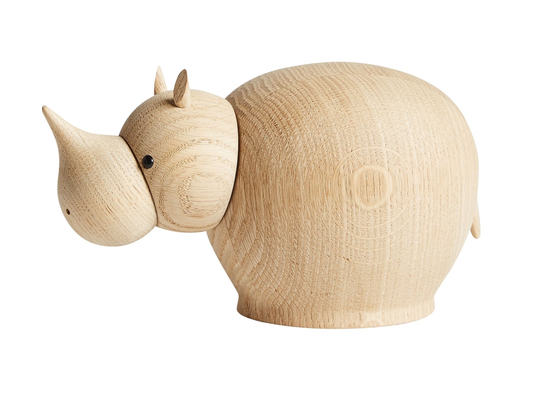 Rina Rhinoceros houten neushoornfiguur, medium, Woud, UNIEK EXEMPLAAR