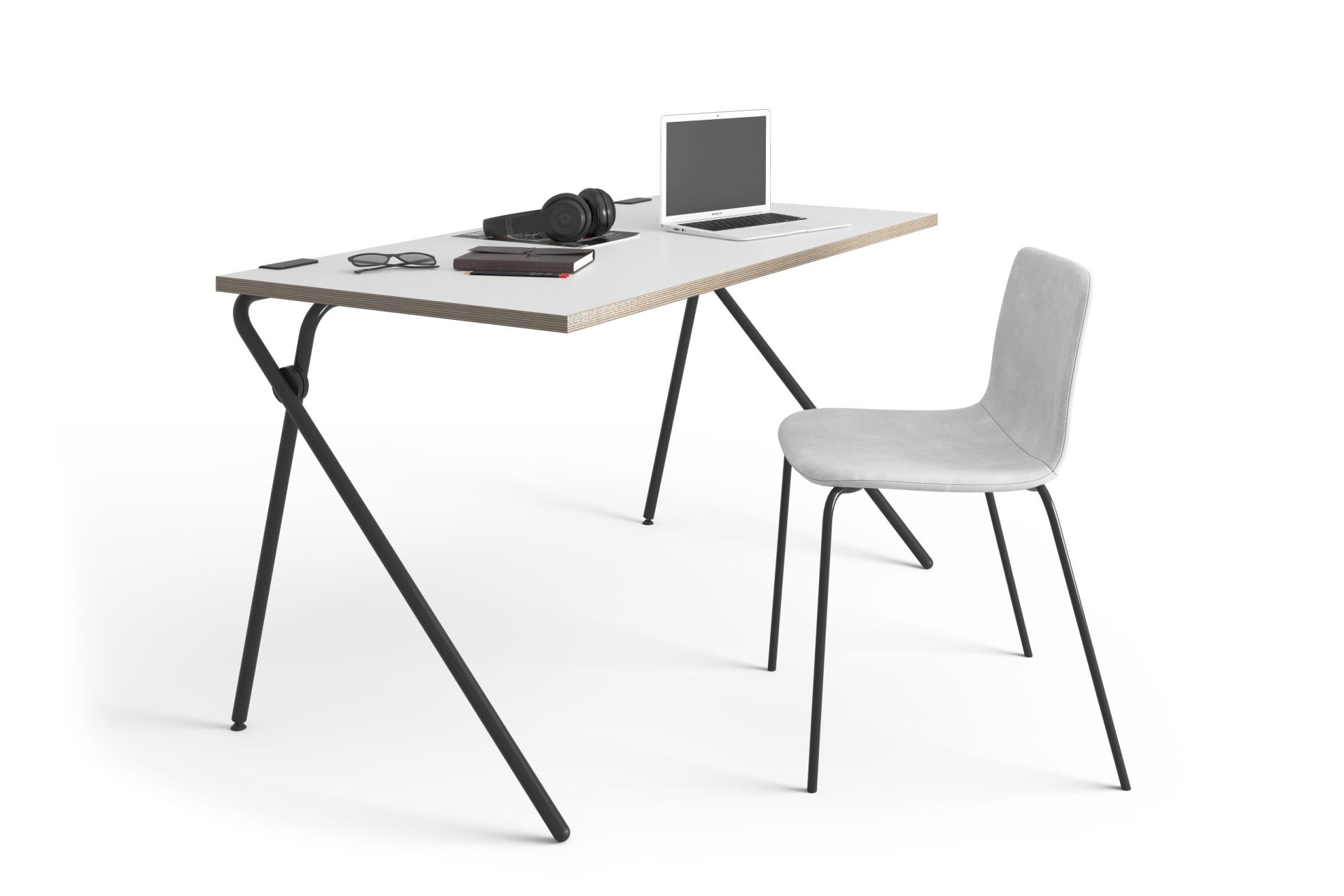 Plato opklapbaar secretaire / bureau van Müller Möbelwerkstätten