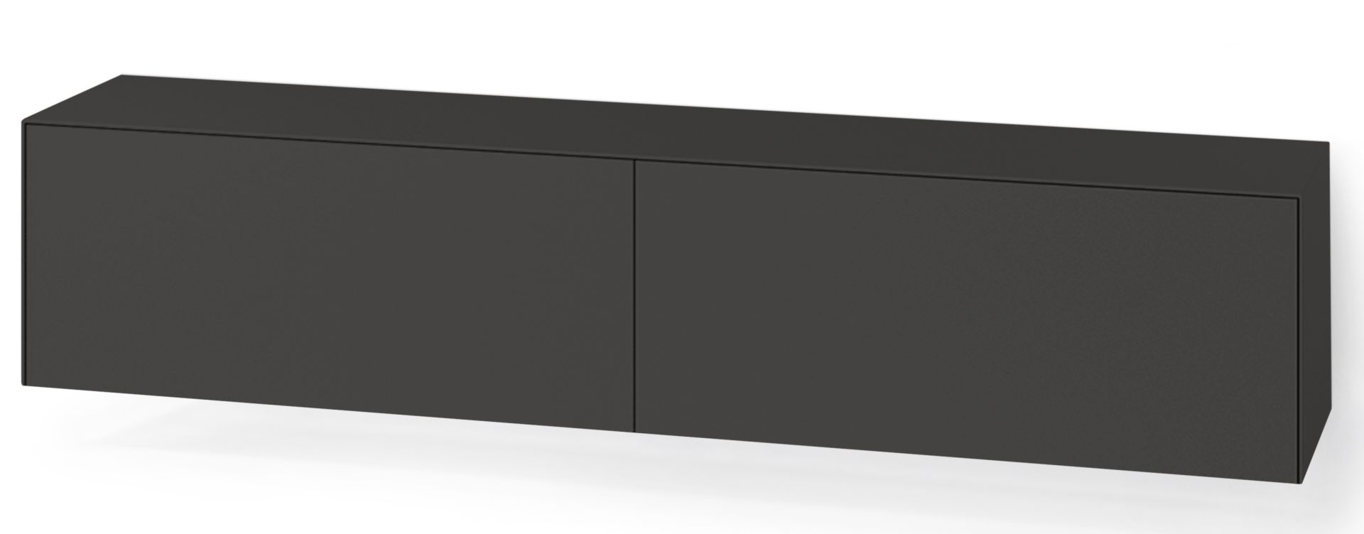 Dunkelgraues Nex Pur Box Board von Piure mit Schubkasten, modernes Wandregal für Wohnzimmer und Büro.