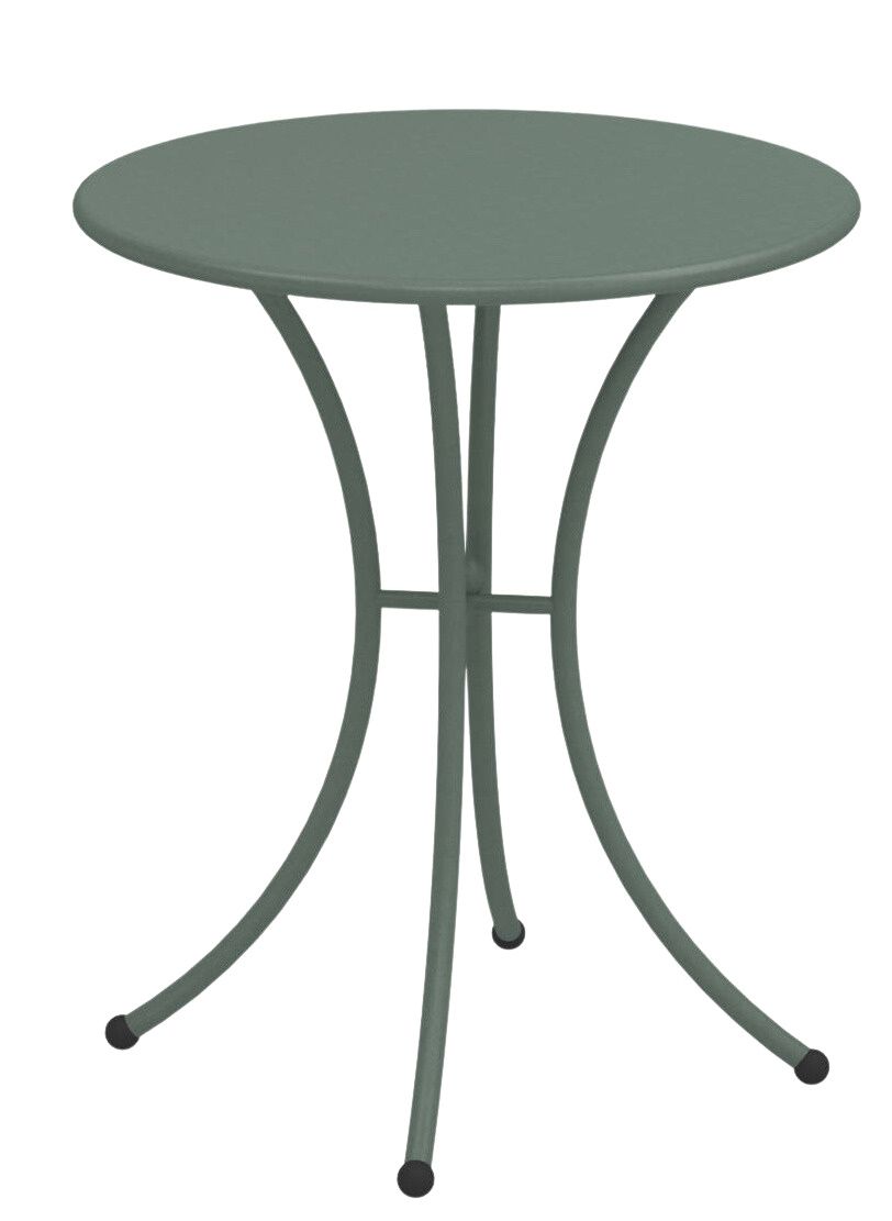 Emu Pigalle runder Gartentisch in Salbeigrün, ideal für Balkon und Terrasse.