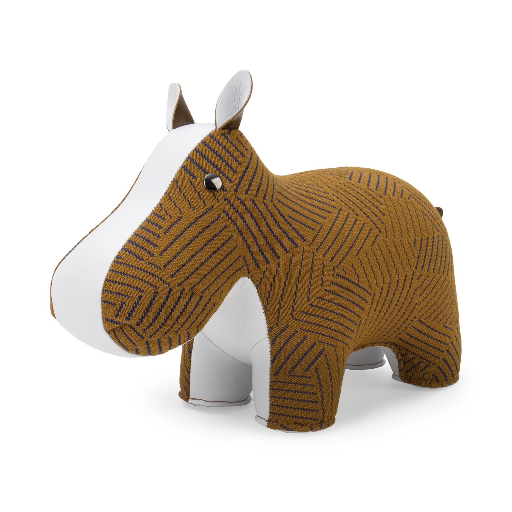 Boekensteun Hippo Razzle Dazzle tan van Züny x Kvadrat