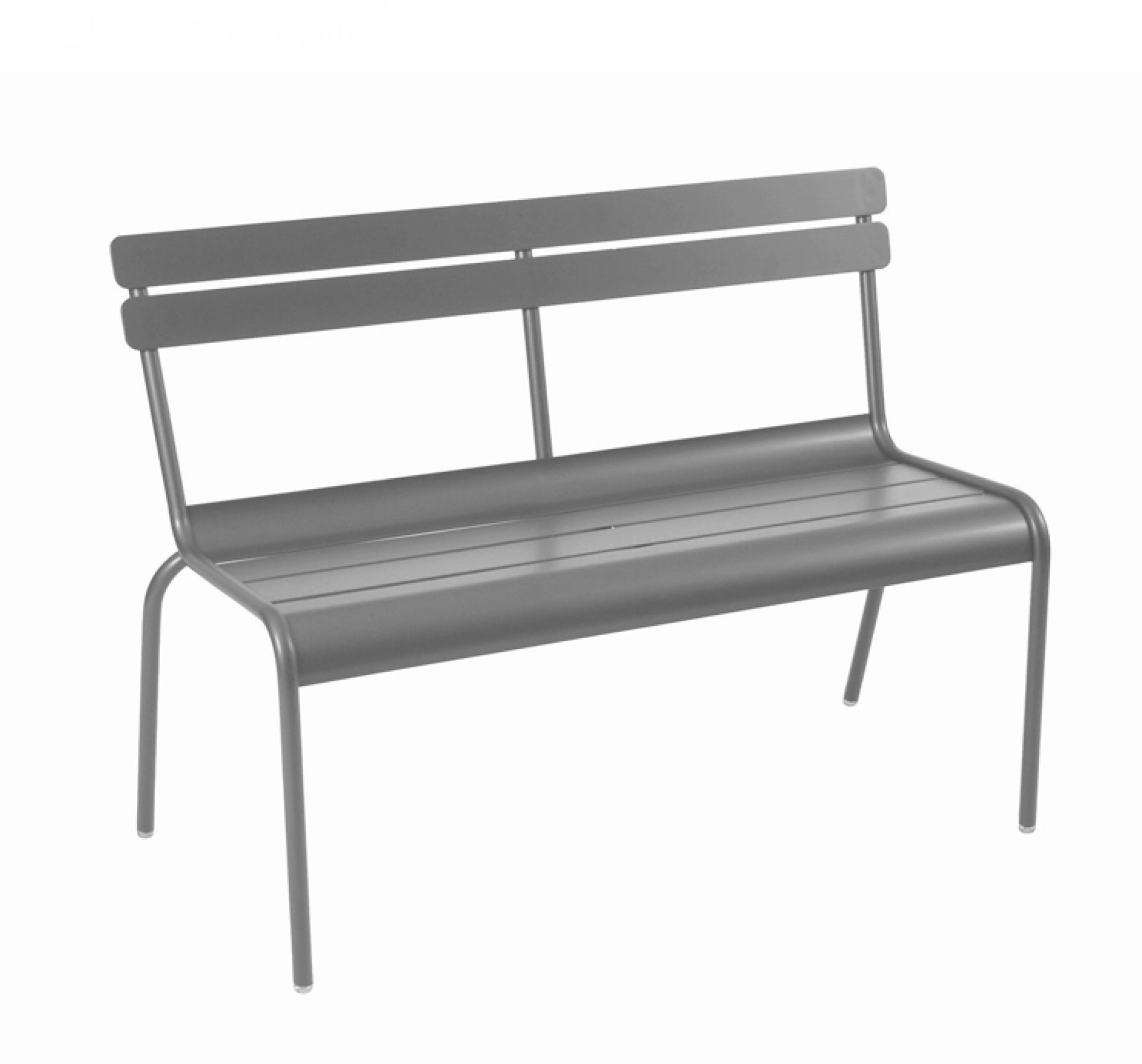 Graue Luxembourg Bank von Fermob für den Außenbereich, Garten oder Terrasse, modernes Design.