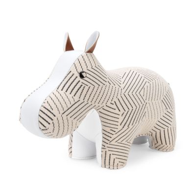 Boekensteun Hippo Razzle Dazzle wit Züny x Kvadrat