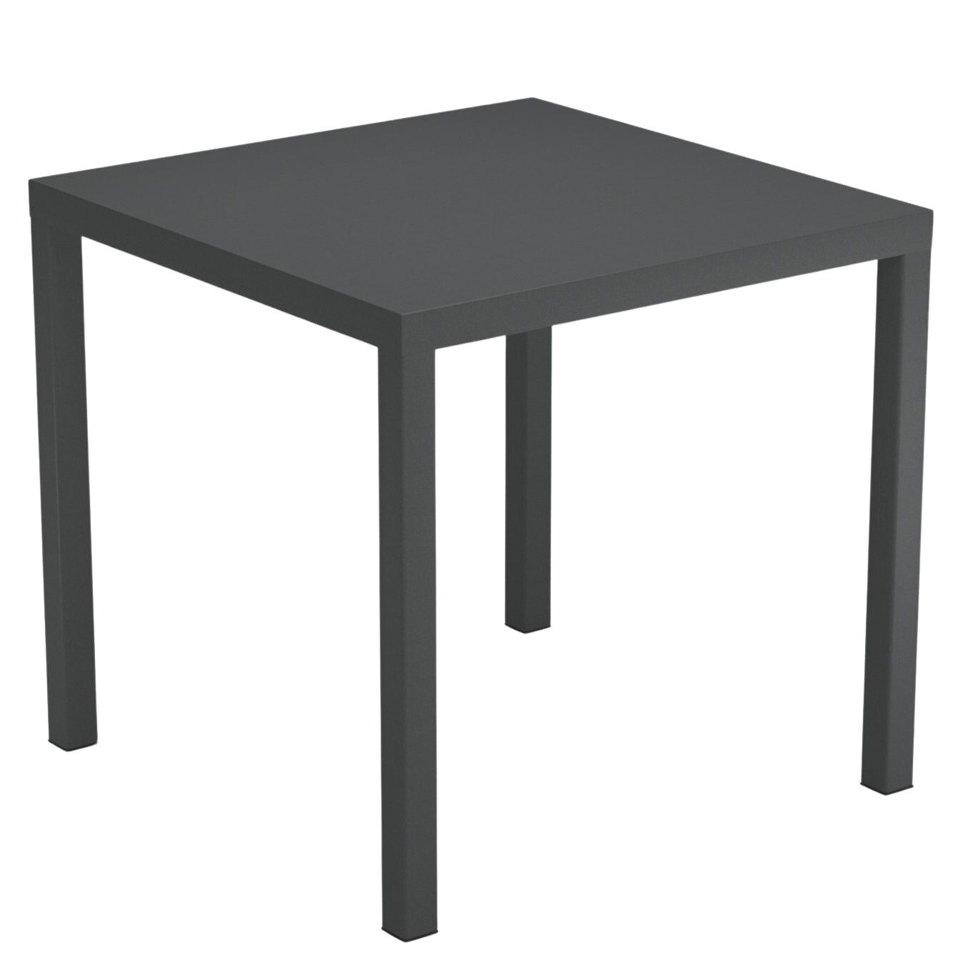 Quadratischer, anthrazitfarbener Nova Tisch von Emu für den Außenbereich, ideal für Garten und Terrasse.