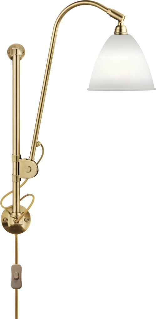 Bestlite BL5 Wandleuchte in Bone China und Messing von Gubi, flexible Innenleuchte für Wohnräume.