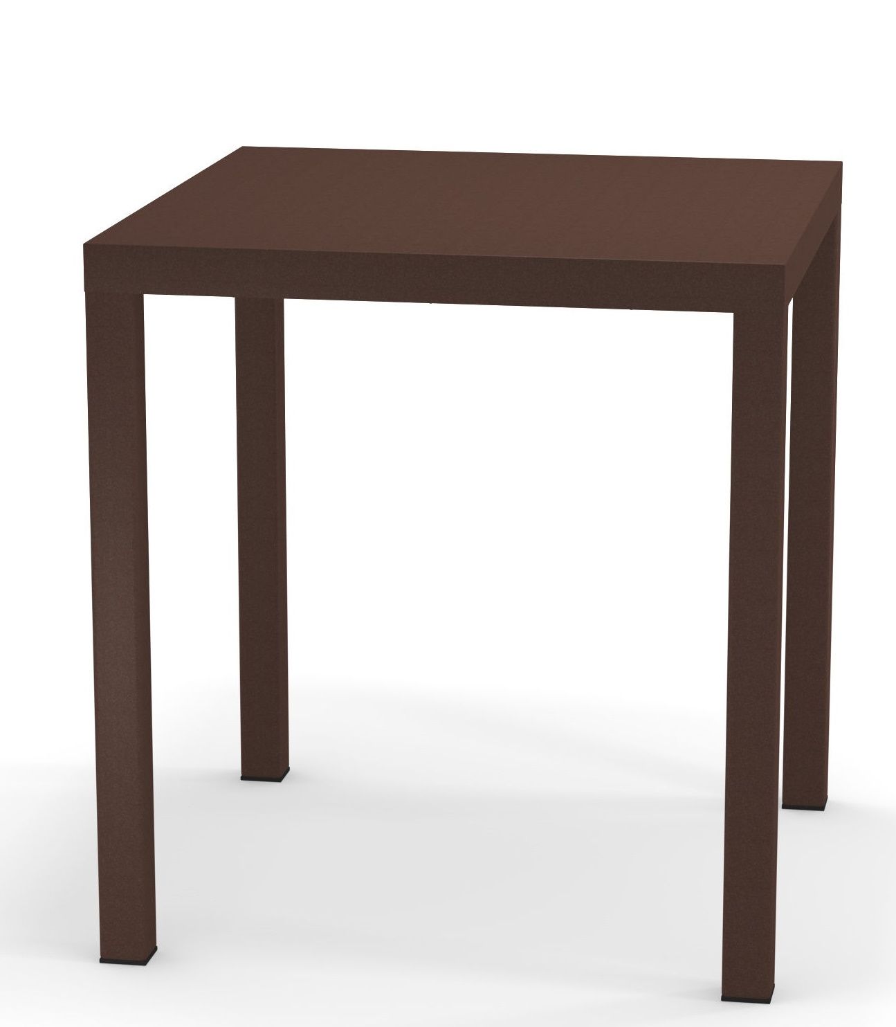 Quadratischer, brauner Emu Nova Tisch für den Außenbereich, ideal für Garten und Terrasse.