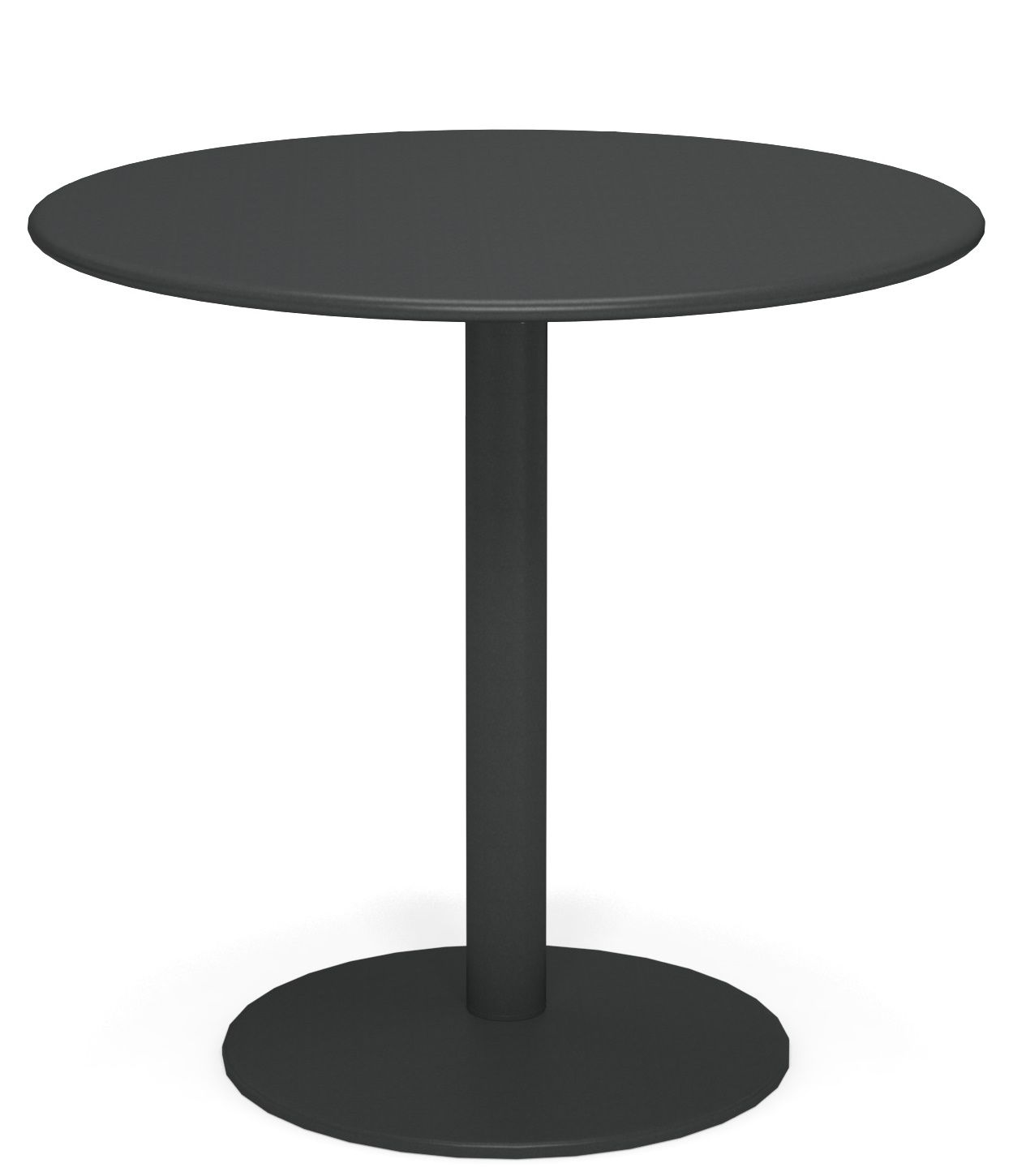 Schwarzer Thor Round Table Tisch von Emu, runder Gartentisch für den Außenbereich, Ø 80 cm.
