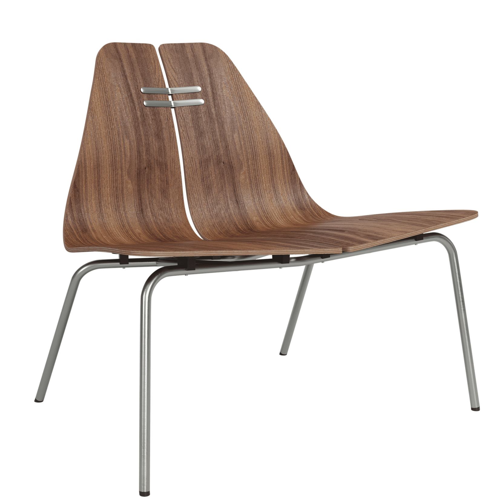 PK23 Loungesessel von Fritz Hansen aus Walnussholz mit Stahlgestell, modernes Möbeldesign.