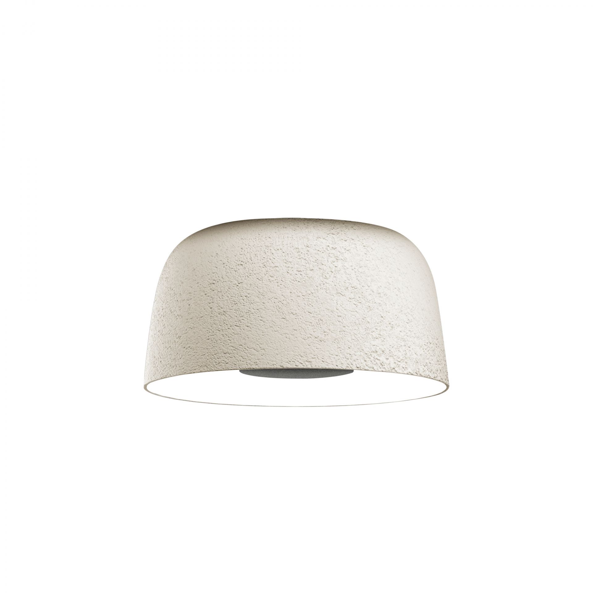 Weiße Djembé Deckenleuchte von Marset, moderne LED Lampe für Wohnzimmer und Schlafzimmer.