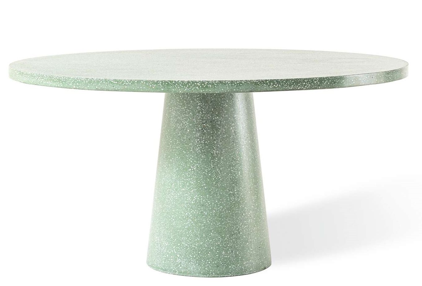 Runder, grüner Cassina Esstisch "Dine Out Table" für den Außenbereich, modernes Design.