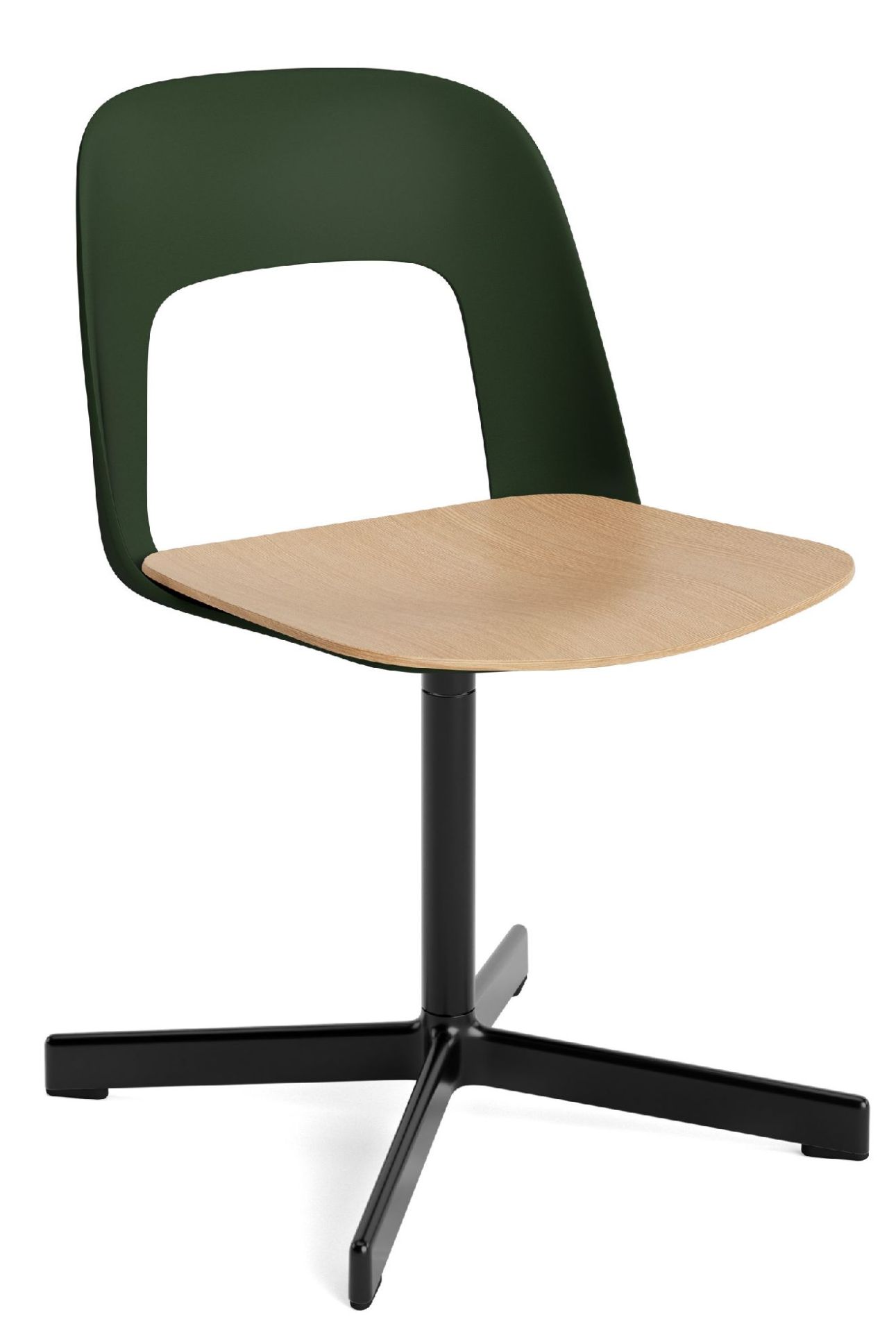 Layout Side Chair 132 stoel met vierpotig draaivoet Hay