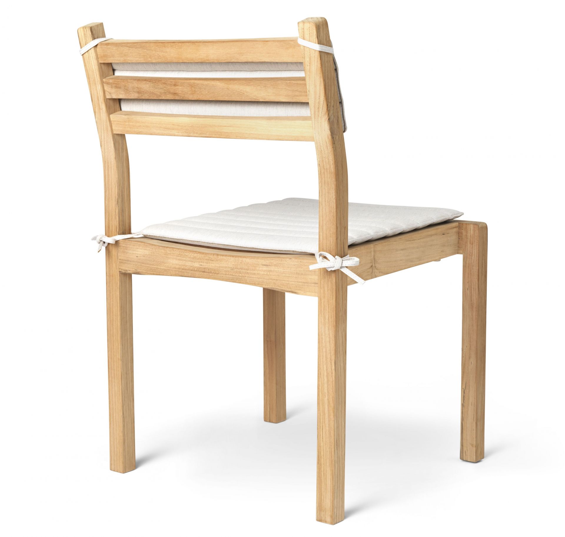CU AH501S Sitzkissen für Carl Hansen AH501/AH502 Stuhl, Outdoor, beige, mit Befestigungsbändern.