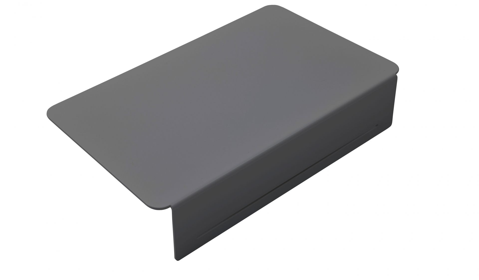 Graues Spaze Bett von Müller Möbelwerkstätten, modernes Design für Schlafzimmer, minimalistisch und funktional.