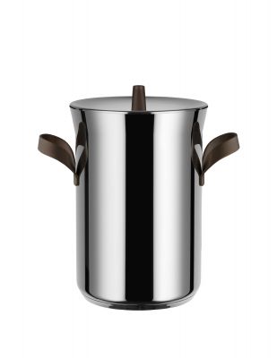 Alessi Edo Spargeltopf mit Deckel, Edelstahl, Kochtopf für Spargel mit Korb.