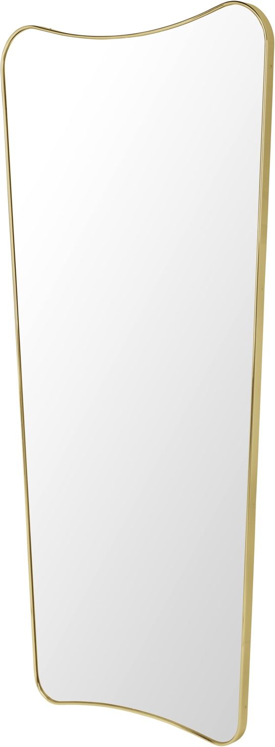 F.A. 33 Spiegel von Gubi, große Ausführung mit Messingrahmen, modernes Design für die Wand.