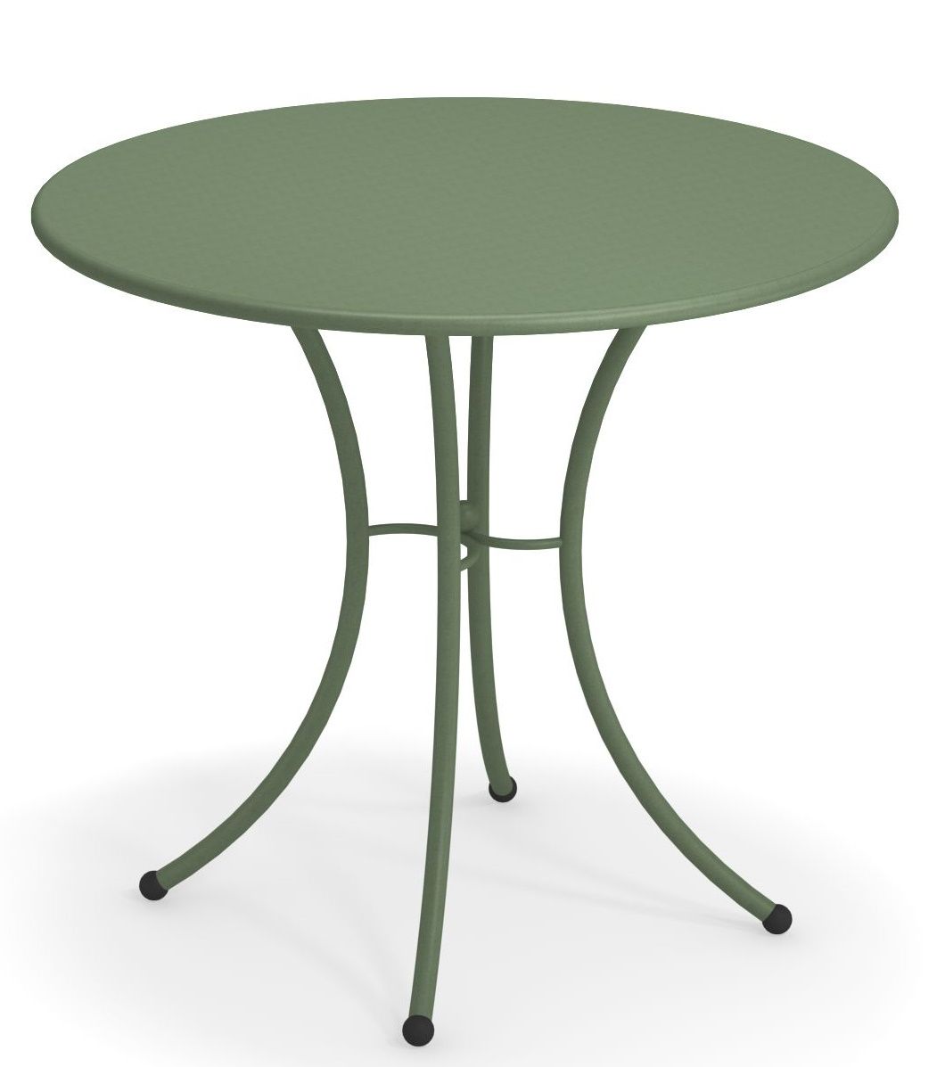 Runder, grüner Pigalle Tisch von Emu für den Außenbereich, ideal für Garten und Terrasse.