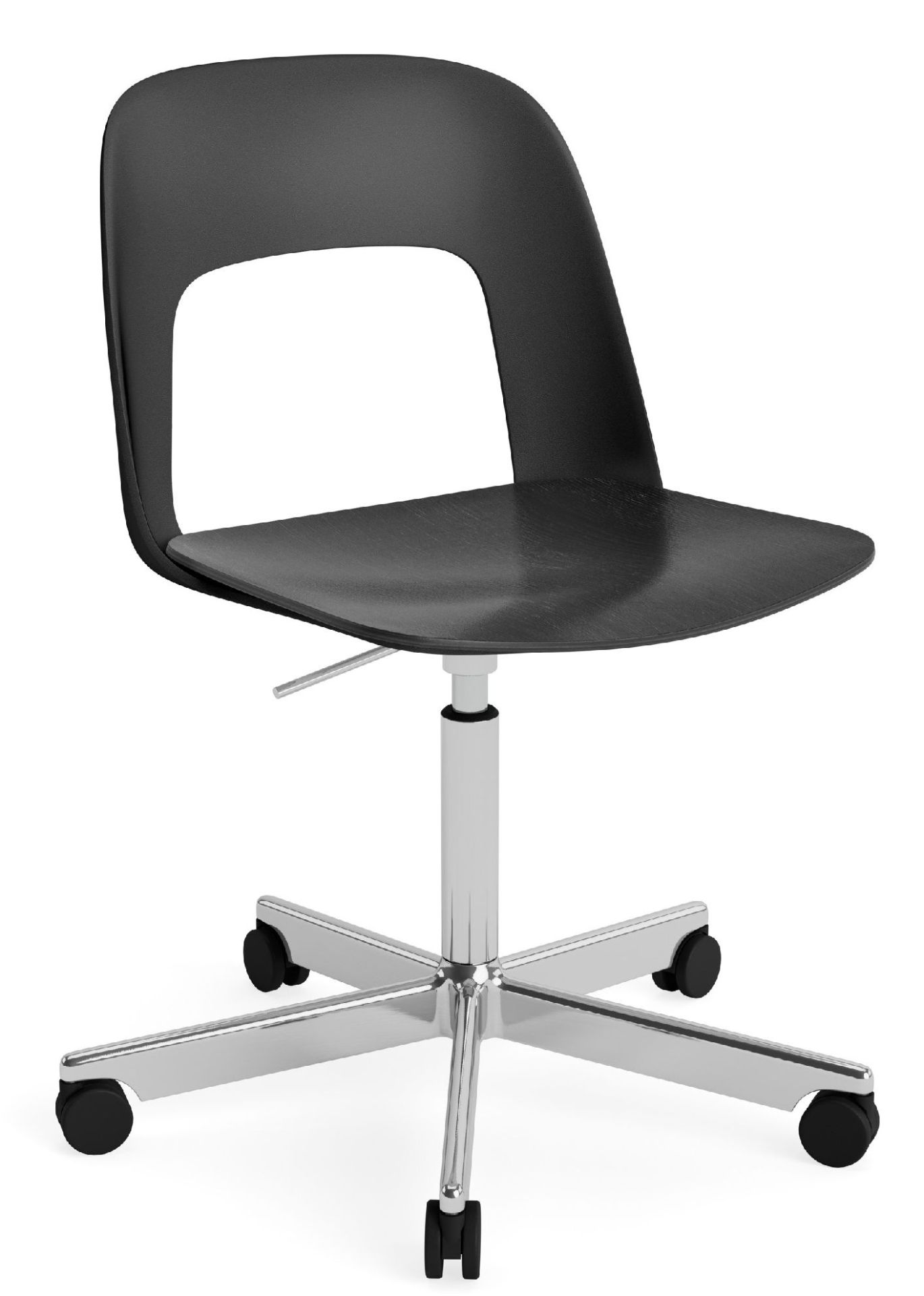 Layout Side Chair 142 stoel met vijfpoot en draaivoet van Hay
