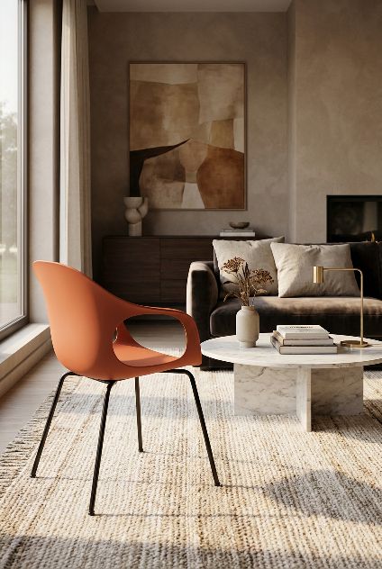 Elephantino fauteuil met vierpootsonderstel van KRISTALIA