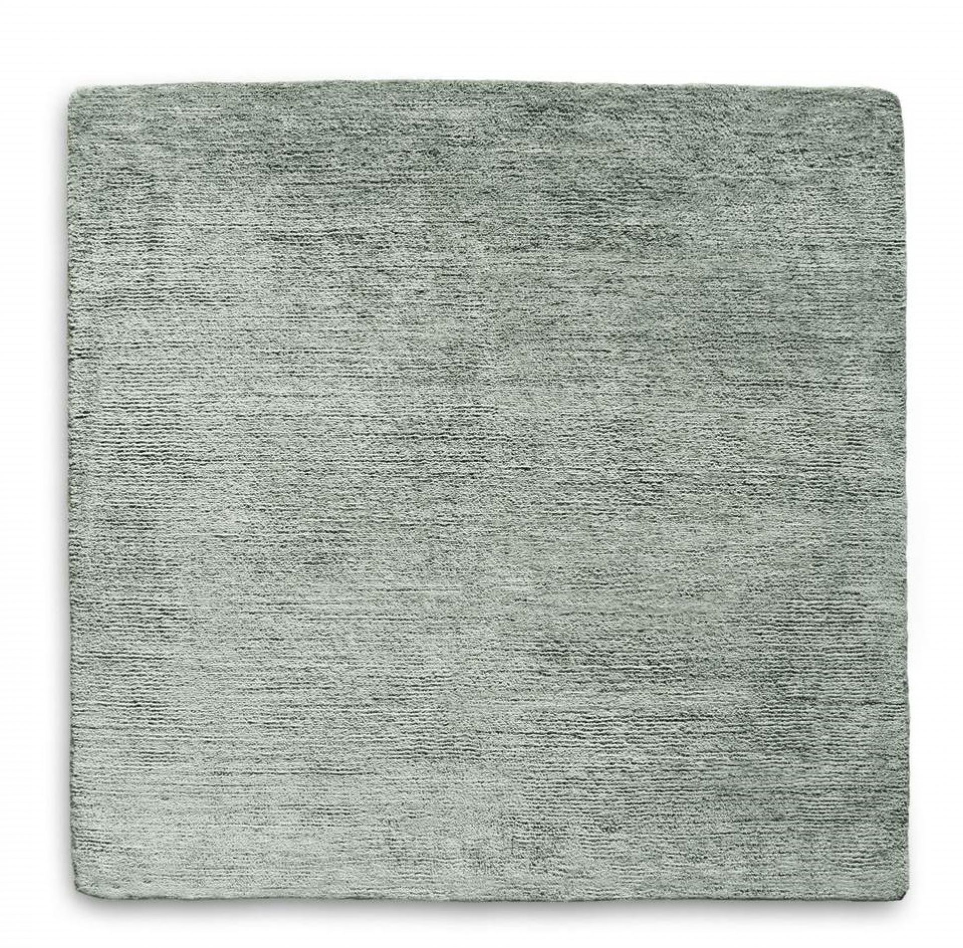 Quadratischer, hellgrauer Teppich von Walter Knoll, Legends of Carpets, Detailaufnahme der Textur.