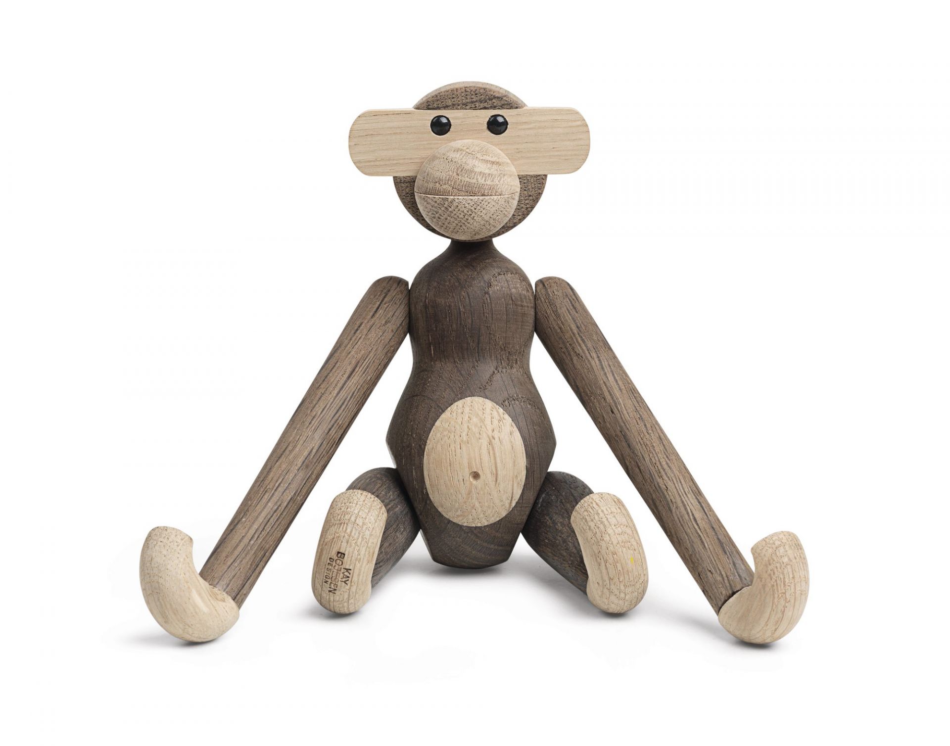 Affe Holzfigur, Eiche geräuchert, von Kay Bojesen. Deko-Objekt, Spielzeug für Kinder.