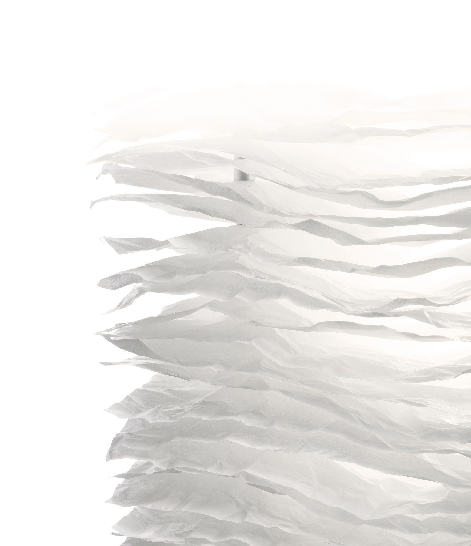 Moderne weiße Hängeleuchte aus Papier, minimalistisches Design für Wohnzimmer und Schlafzimmer.