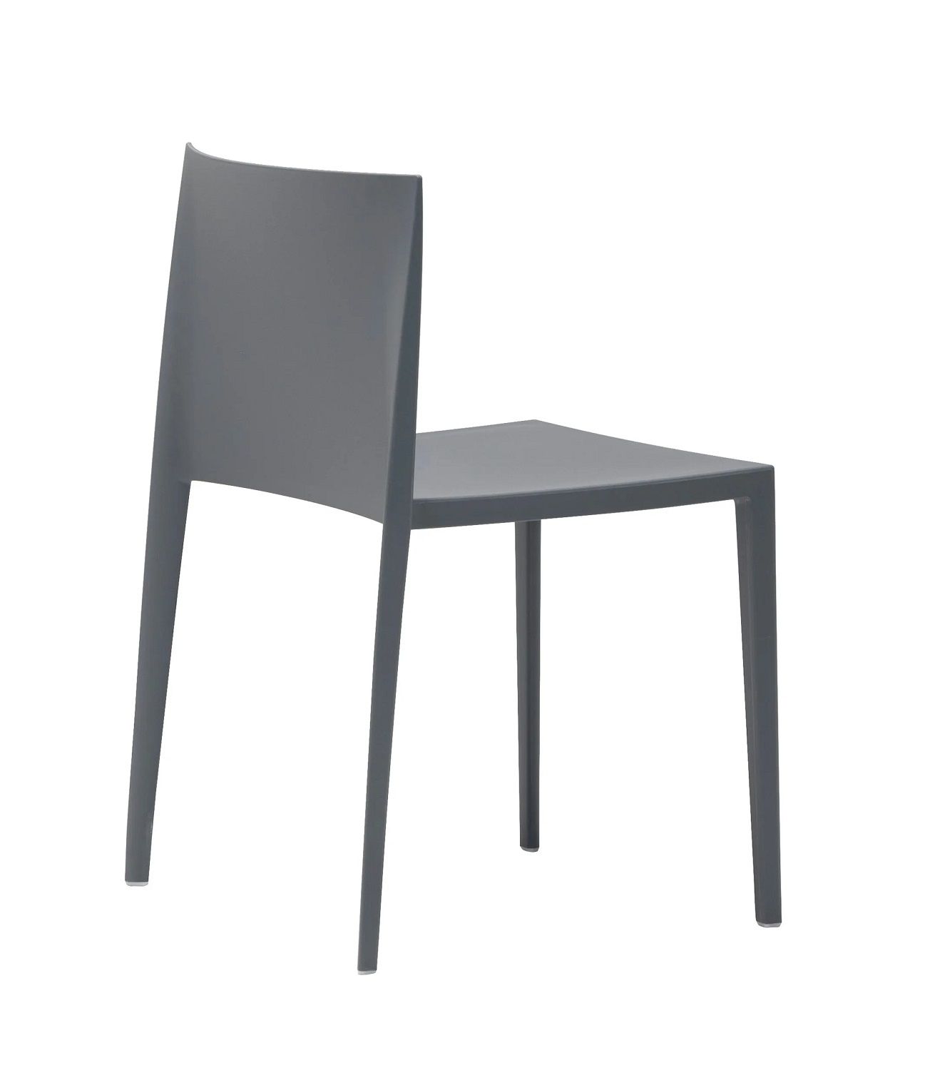 Grauer Sail Stuhl SI1245 von Andreu World, stapelbarer Designstuhl für Büro und Wohnbereich.