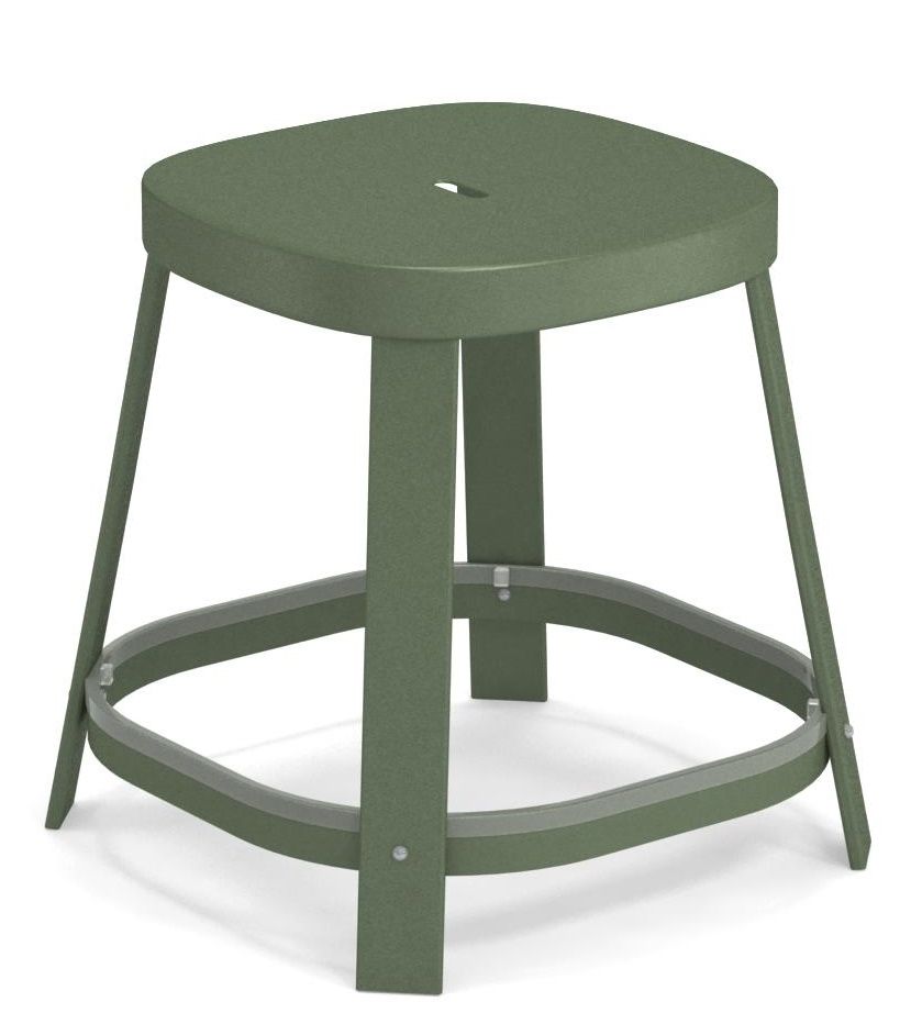 Thor Barhocker niedrig, olivgrün, von Emu, ideal für den Außenbereich und moderne Sitzgelegenheiten.