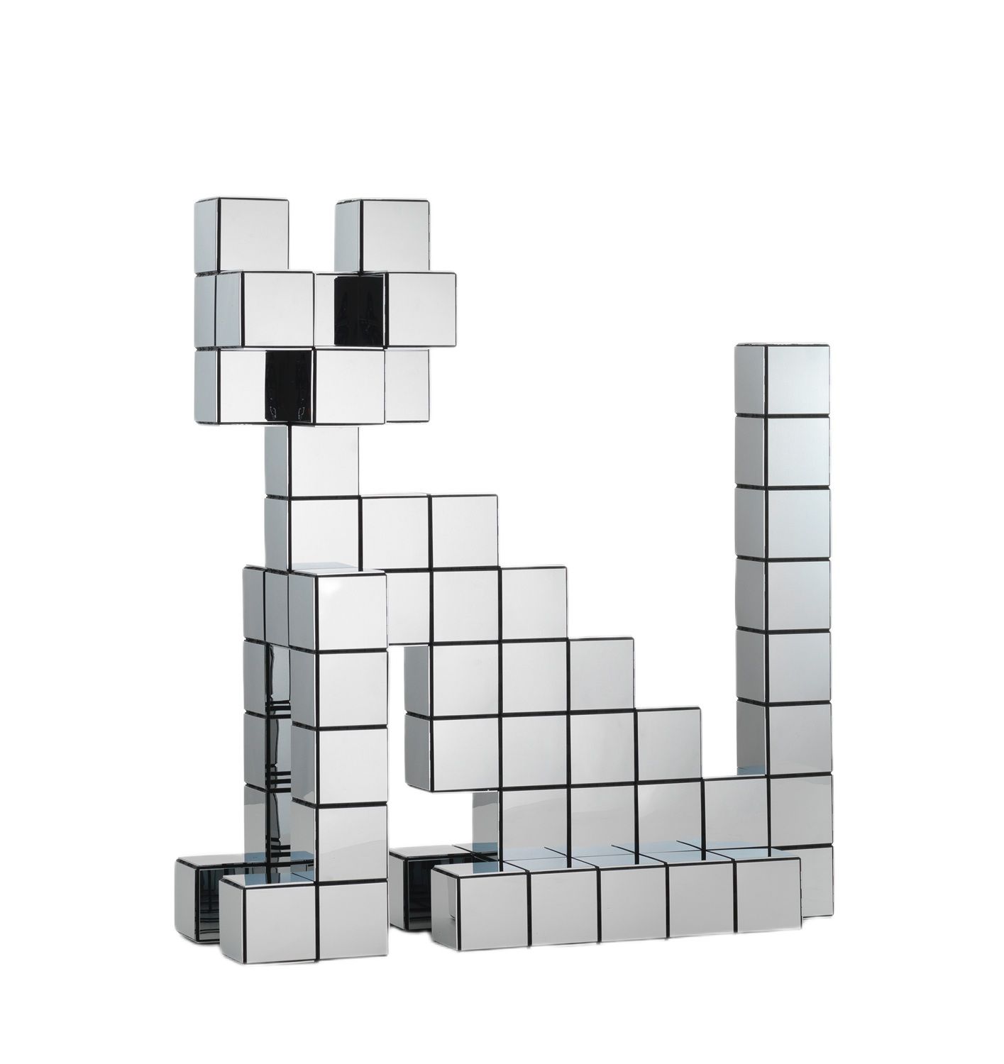 Panton Cubes Cat Chrome Sculptuur Vitra