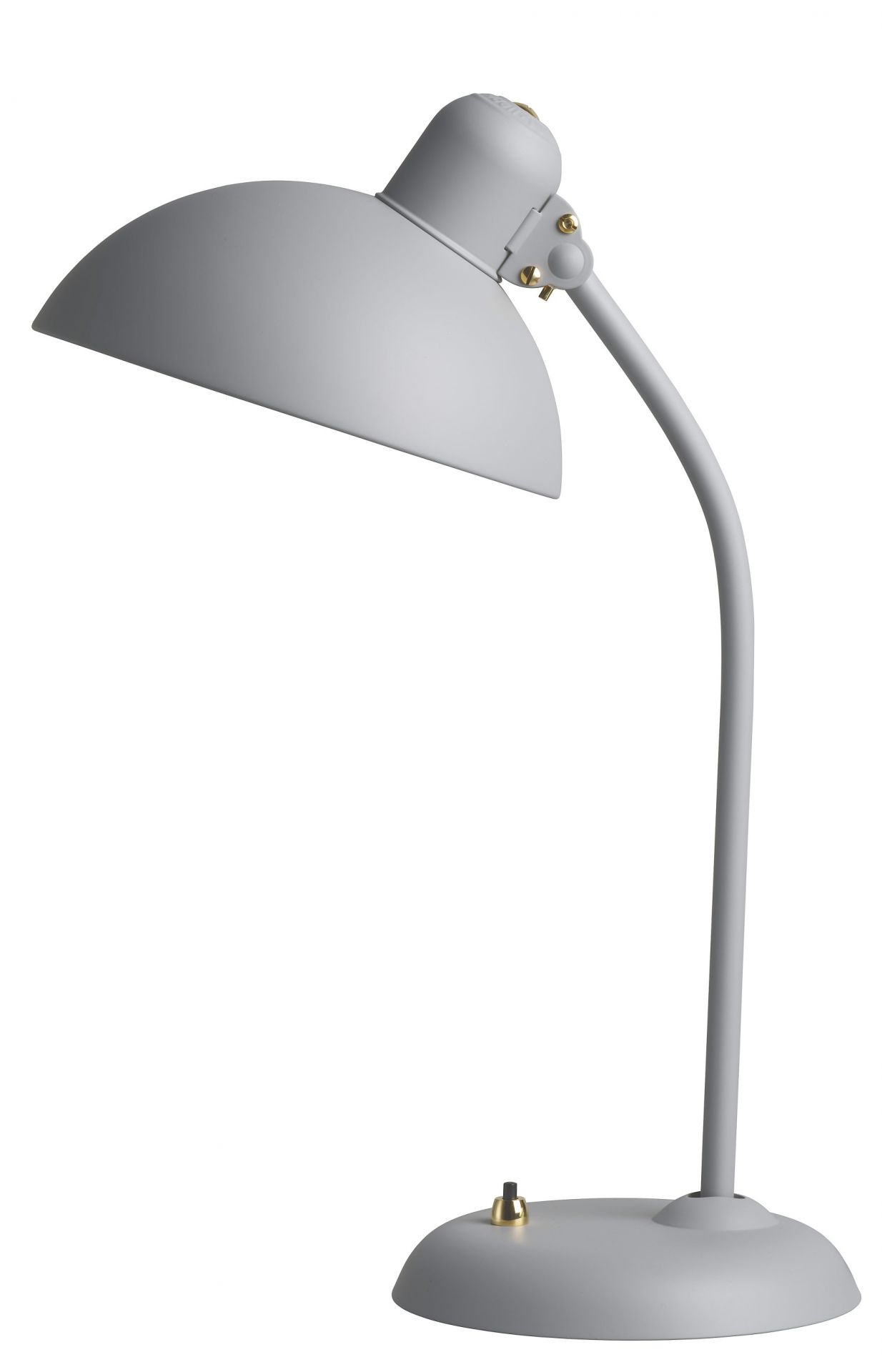 Graue KAISER idell 6556 T Tischleuchte von Fritz Hansen, modernes Design für Schreibtisch und Wohnraum.