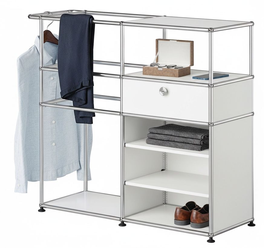 Kledingkast USM Haller puur wit