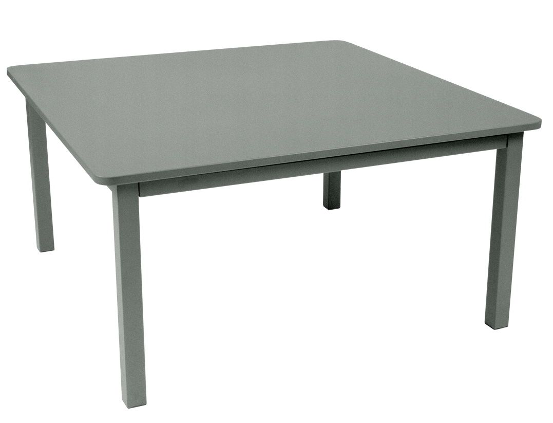 Quadratischer, grauer Craft Tisch von Fermob für den Außenbereich, ideal für Garten, Terrasse oder Balkon.
