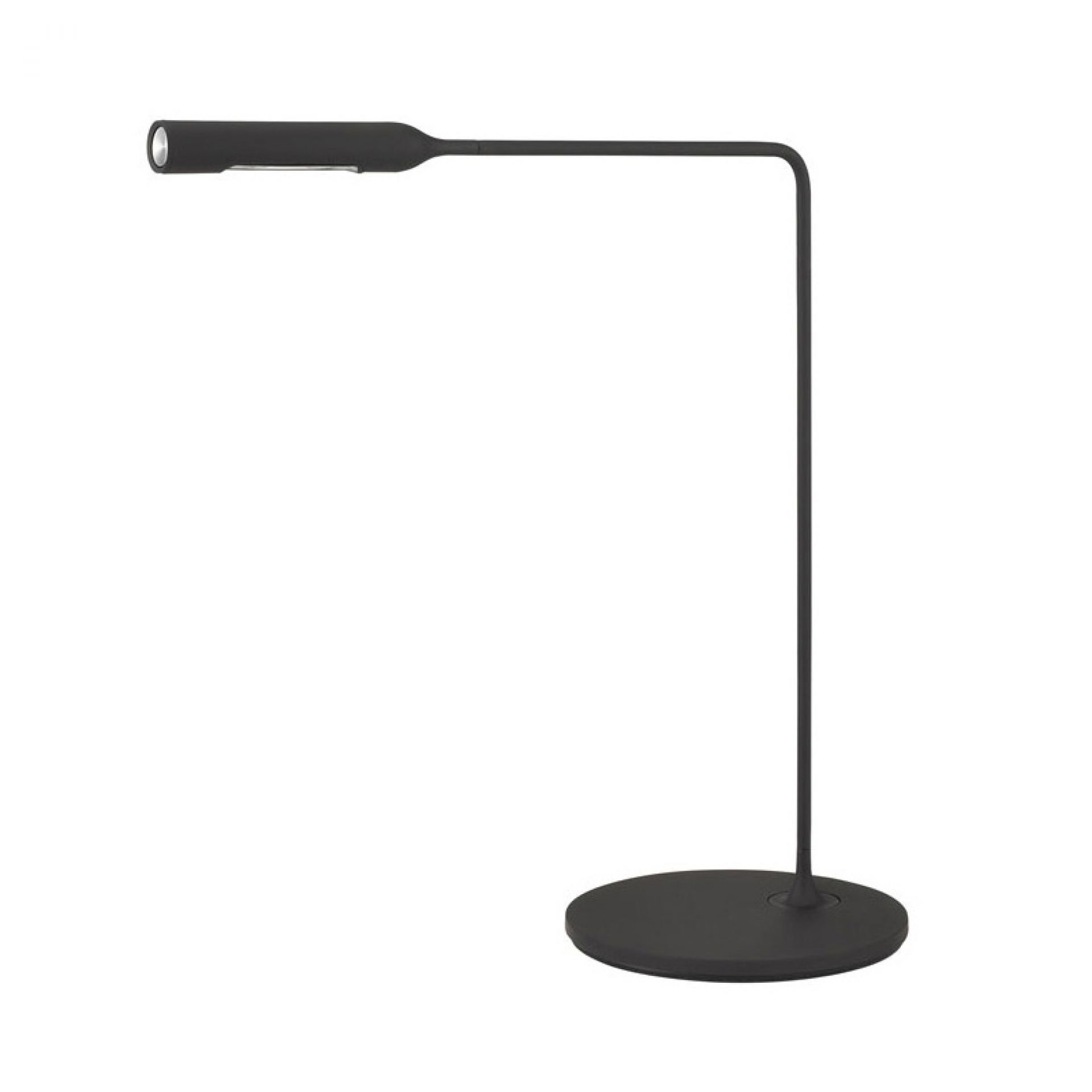 Schwarze Flo Desk Tischleuchte Lumina mit minimalistischem Design für Büro und Schreibtisch.