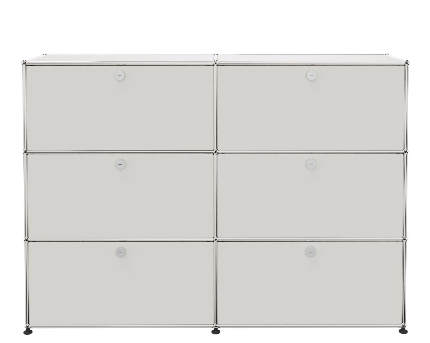 USM Haller hoogkast met 6 kleppen, wit