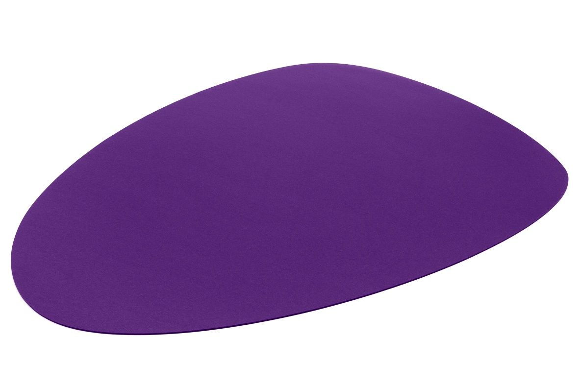Lila Stone Teppich von HEY-SIGN by BWF Group, moderner Wollfilzteppich in organischer Form.
