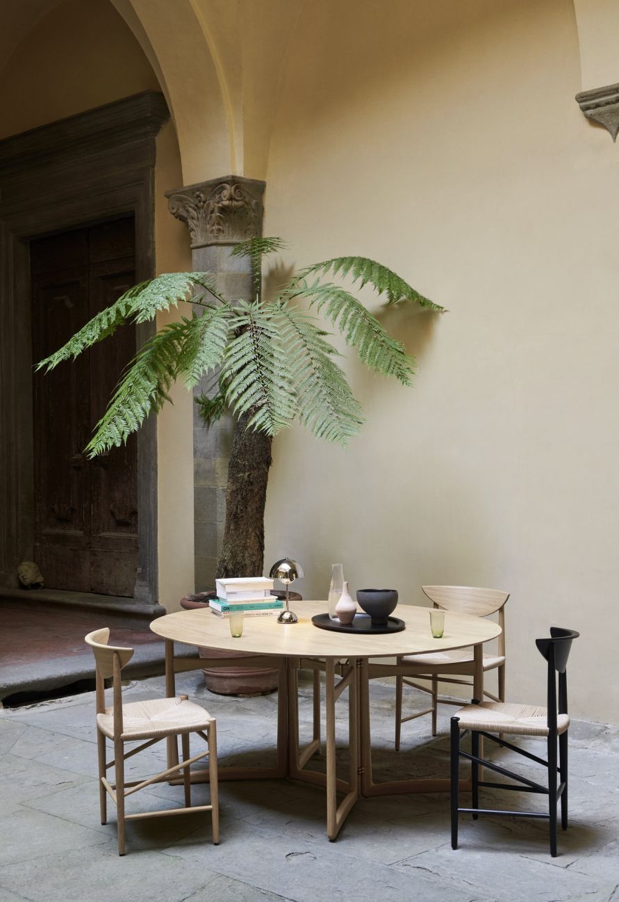 Flowerpot VP9 draagbare acculamp / tafellamp met USB-aansluiting, verchroomd, AndTradition