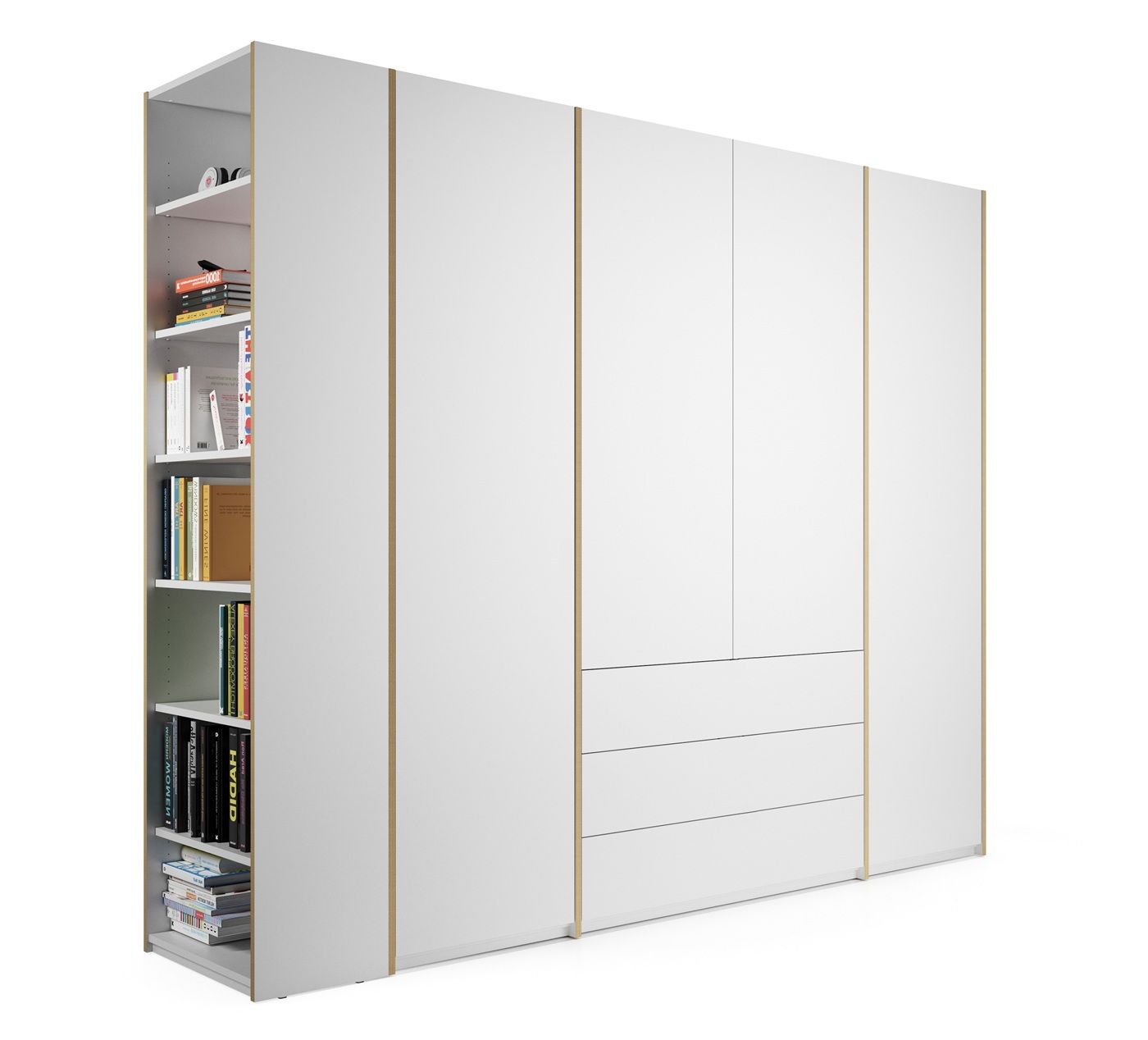 MODULAR PLUS-kast met aanbouwrek links van Müller Möbelwerkstätten