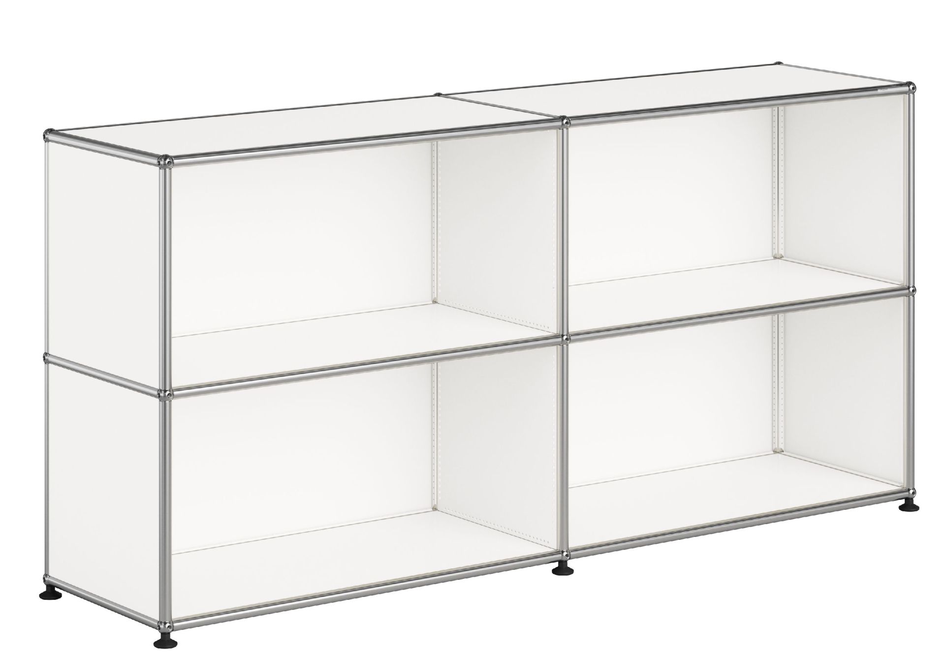 USM Haller dressoir M67 open met vier vakken puur wit