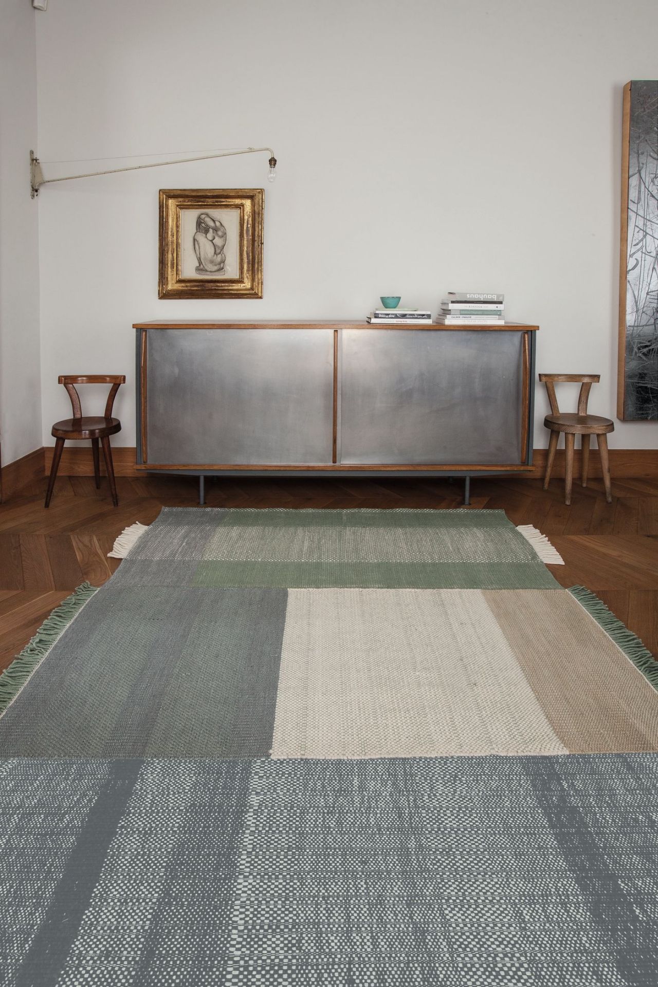 Tres-tapijt van Nanimarquina, 170 x 240 cm, salie