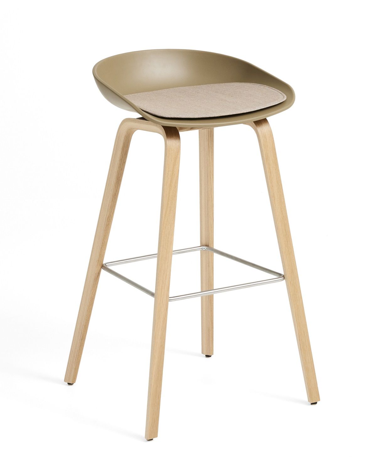 Seat Pad Sitzkissen für Hay About a Stool Barhocker, beige, für erhöhten Sitzkomfort.