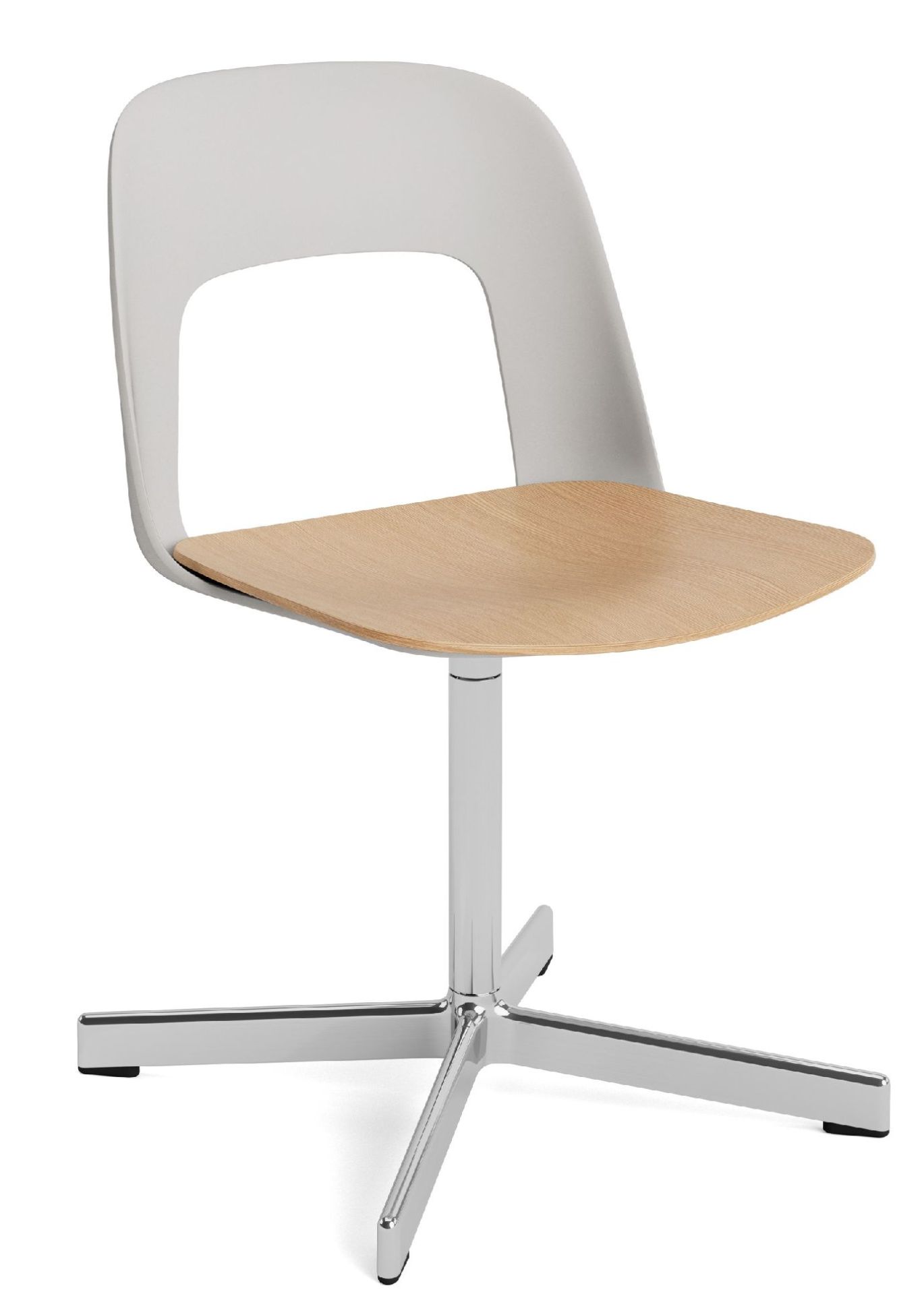 Layout Side Chair 132 stoel met vierpotig draaivoet Hay