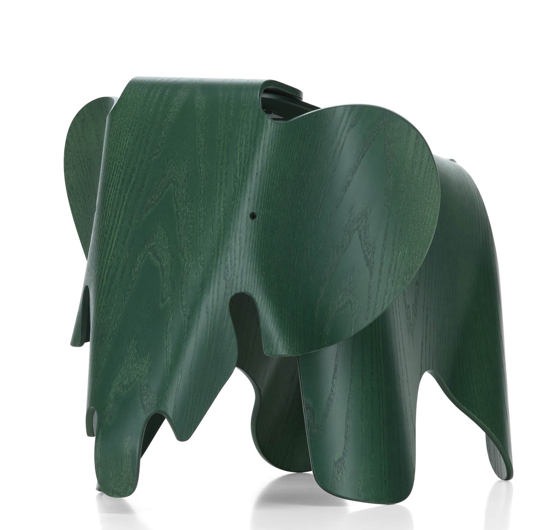 Dunkelgrüner Eames Elephant Hocker von Vitra, ein Designklassiker und Kinderzimmer Möbel.