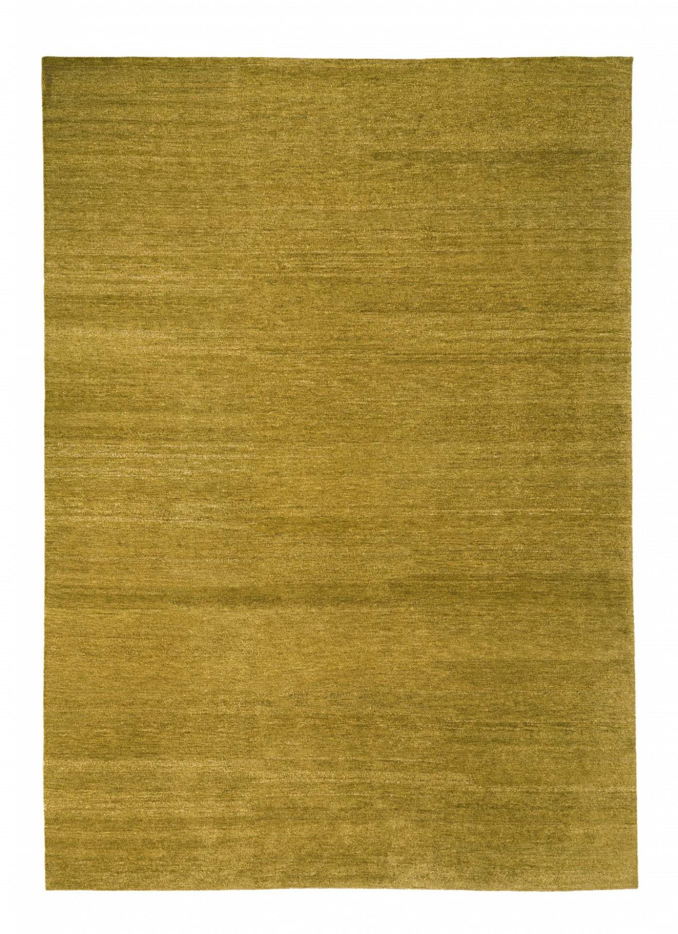 Legends of Carpets Teppich in Goldgelb, einfarbiger Wollteppich für Wohnzimmer und Schlafzimmer.