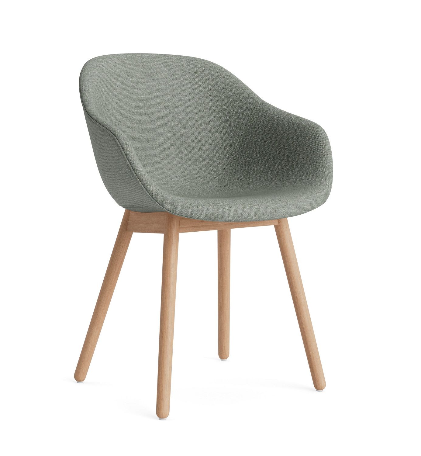 Grauer About a Chair AAC 213 Stuhl von Hay mit Holzbeinen. Designstuhl.