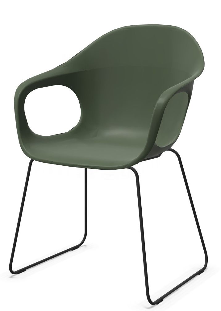 Elephantino fauteuil met sledepoten van KRISTALIA