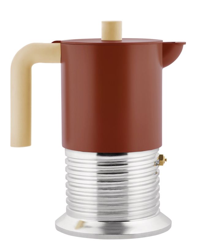 PM01/3 Vite-espressopot voor 3 kopjes, Alessi, bruin