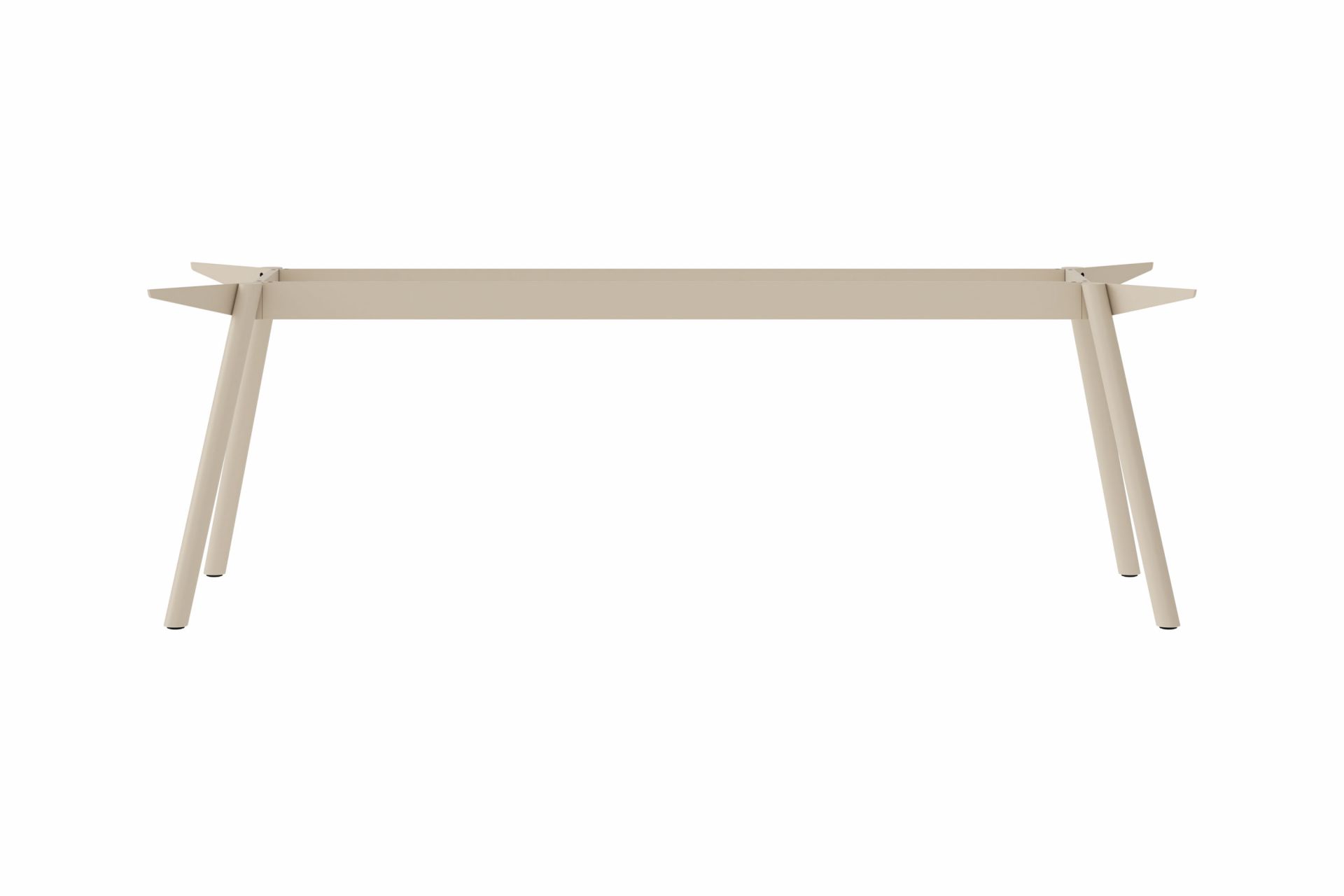 Masa Tischgestell von New Tendency aus Stahl, sandfarben, minimalistisches Design für Esszimmer oder Büro.