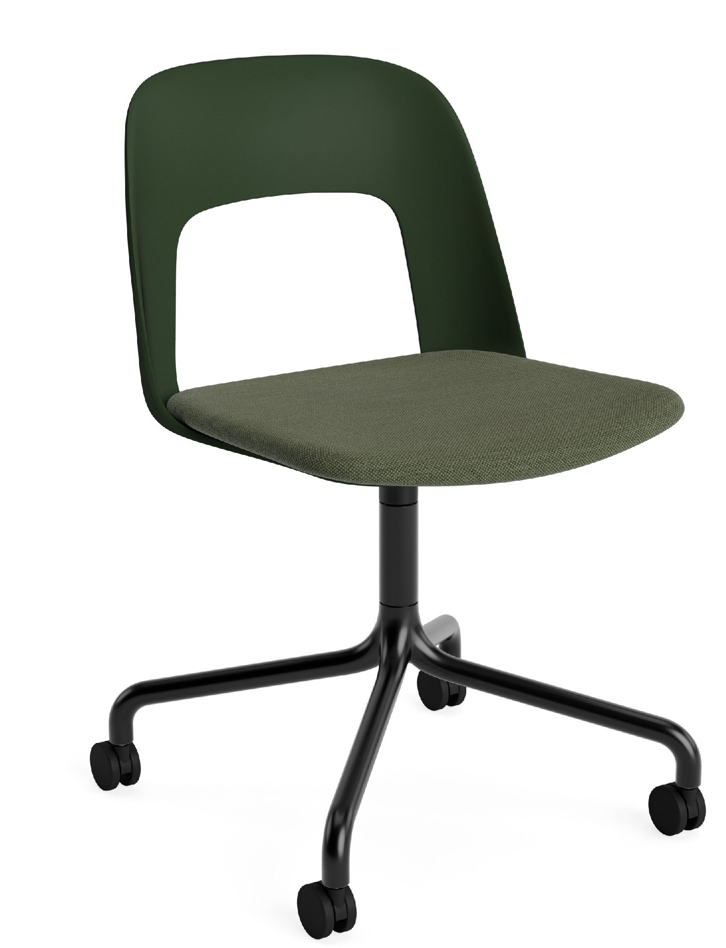 Layout Side Chair 163 draaistoel met vier poten van Hay